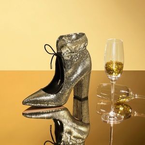 BNIB KATY PERRY THE FRANN GRID METALLIC